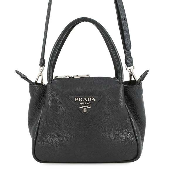 Prada Small Vitello Dino Leather Handbag 1BC145 PRADA 2-way - Picture 1 of 16